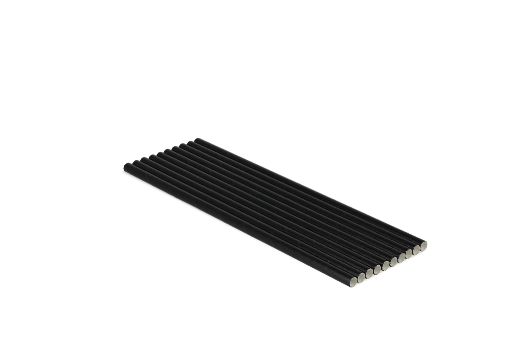 Papieren rietjes wit 200x6mm BIO
